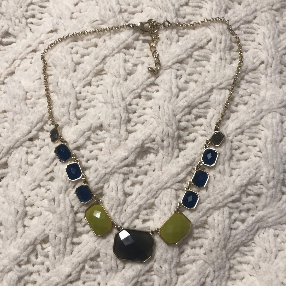 Multi colored statement necklace